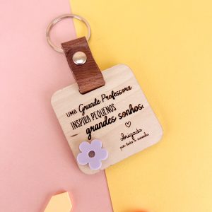 PORTA CHAVES DETALHE COURO