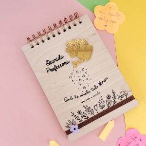 BLOCO DE NOTAS EM MADEIRA